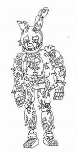 Fnaf Spring Bonnie Coloring Pages sketch template