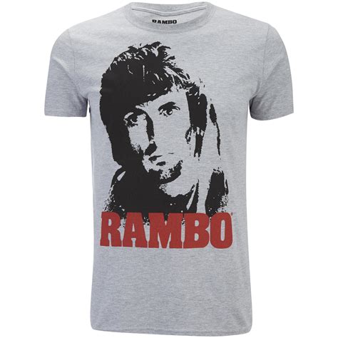 Rambo Men's Face T-Shirt - Grey Marl Merchandise - Zavvi UK