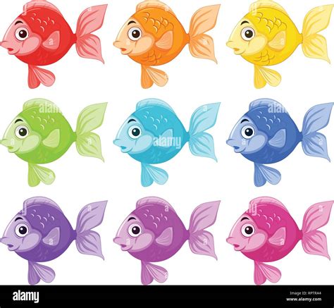 Set of colorful fish illustration Stock Vector Image & Art - Alamy