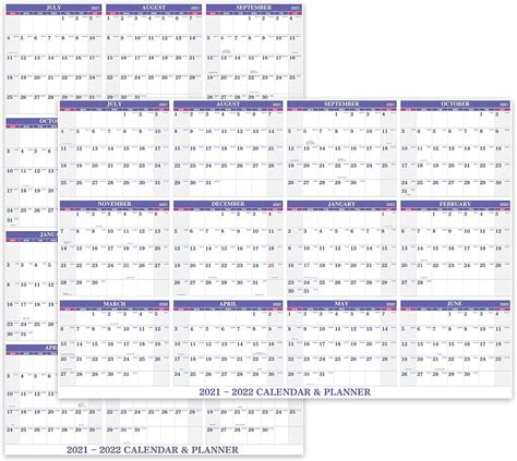 Amazon.com: 2021-2022 Erasable Wall Calendar - July 2021 - June 2022, Dry Erase Calendar, 2 ...