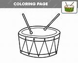 Drum Coloring Page sketch template