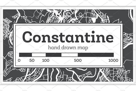 Constantine Algeria City Map | Creative Market