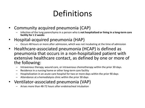 PPT - Hospital Acquired Pneumonia PowerPoint Presentation, free download - ID:4163347