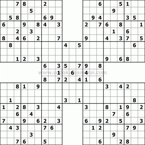 Samurai Sudoku books | Sudoku puzzles, Sudoku printable, Sudoku free