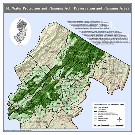 NJ Highlands Water Protection and Planning Act CRSSA at Rutgers SEBS