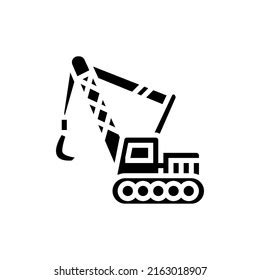 Black White Solid Civil Engineering Icon Stock Vector (Royalty Free ...