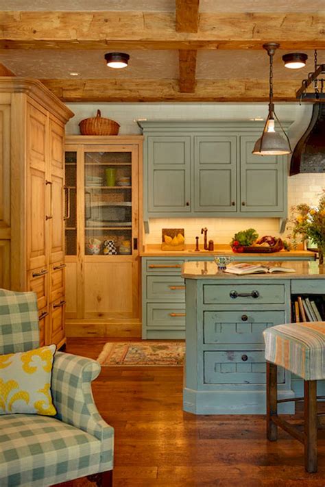 90 Rustic Kitchen Cabinets Farmhouse Style Ideas | Rustic farmhouse kitchen, Rustic kitchen ...