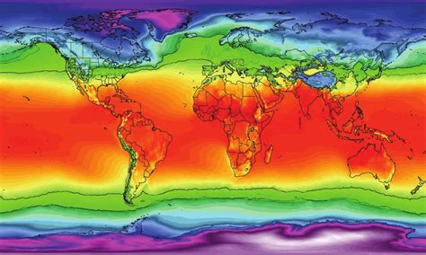 World 2-m Mean Temperature Map, March to April 2019, Estimating At-Risk ...