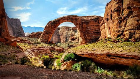 Rainbow Bridge, Lake Powell [OC] [1468 x 826] • /r/EarthPorn | Lake ...