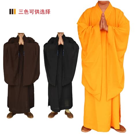 3 colors Shaolin Temple costume Buddhist Robe Zen Clothes Buddhism Meditation Monk meditation ...