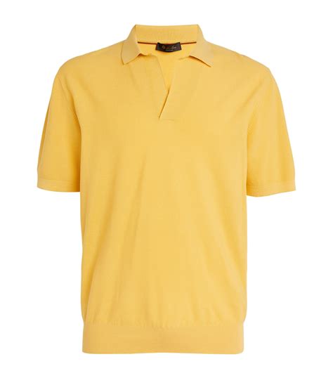 Cotton-Silk Open-Neck Polo Shirt