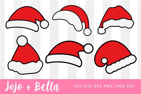 Santa Hat Svg Bundle, Santa Hat Svg, Cut Graphic by Jojo & Bella ...