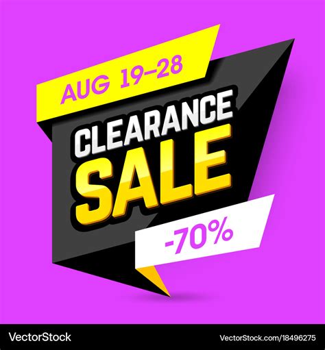 Clearance sale banner Royalty Free Vector Image