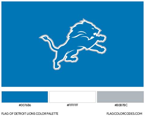 Detroit Lions flag color codes