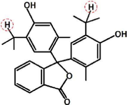 Molecular structure of thymolphthalein [14]. | Download Scientific Diagram