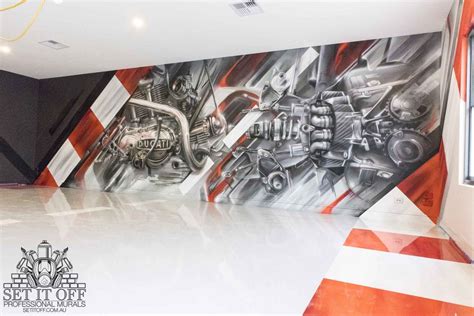 Garage Interior Mural with Floor - Graffiti Artist Melbourne