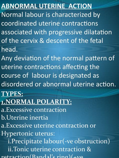 Abnormal Uterine Contractions | PDF | Childbirth | Uterus