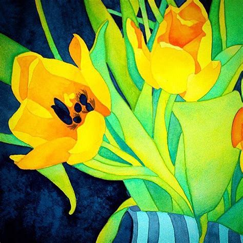 Parrot Tulips in Watercolor | Tulips art, Watercolor artwork, Watercolor illustration