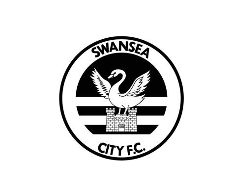 Swansea City Club Symbol Logo Black Premier League Football Abstract ...