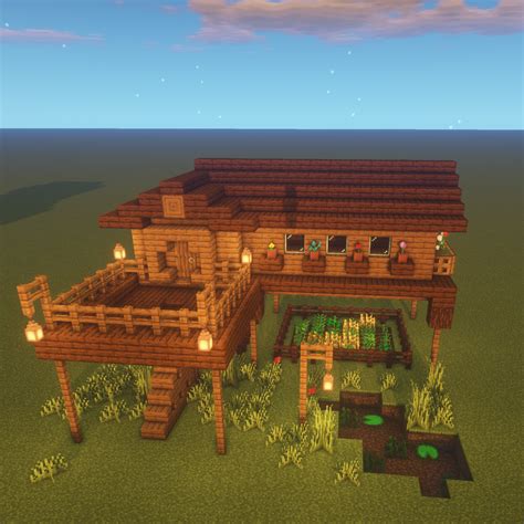 1-chunk house on stilts. : r/Minecraft