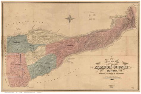 Amador County California 1866 - Old Map Reprint - OLD MAPS