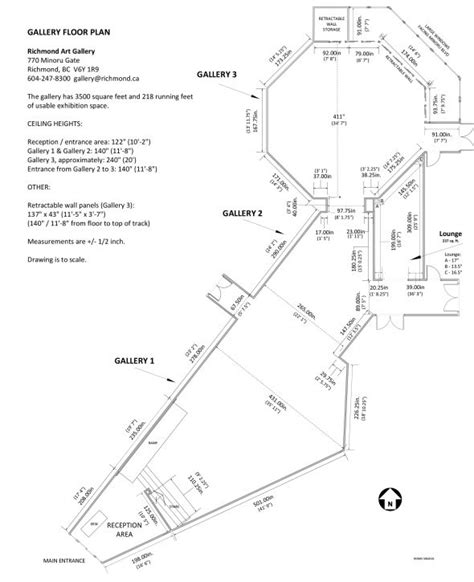 Gallery Floor Plan | Richmond Art Gallery | Richmond, BC, Canada