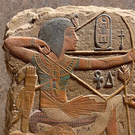 Egyptian Art / Relief Sculpture - Tutankhamun / Tutankhamen & his Queen 18th dynasty