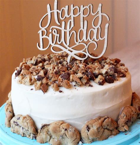 Chocolate Chip Cookie Chocolate Birthday Cake - SevenLayerCharlotte