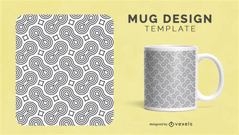 Abstract Shapes Design Mug Template Vector Download