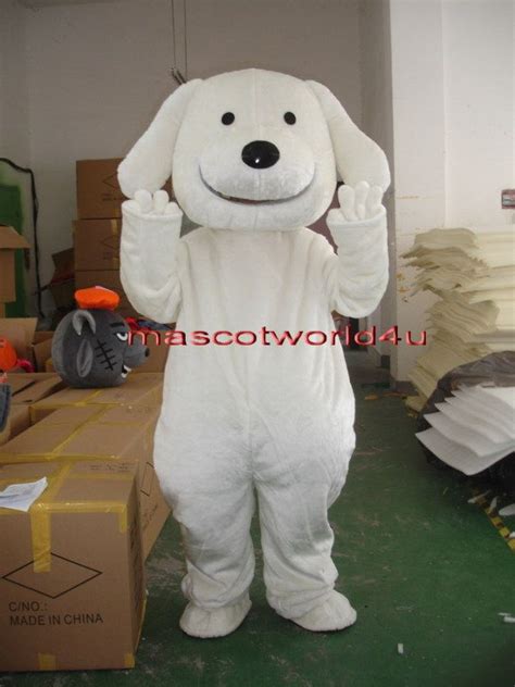 Professional New White Puppy Dog Mascot Costume Adult Size Epe Plus ...