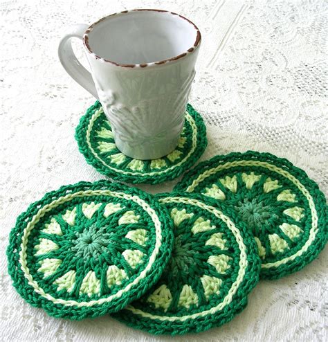 Handmade Round Crochet Coasters