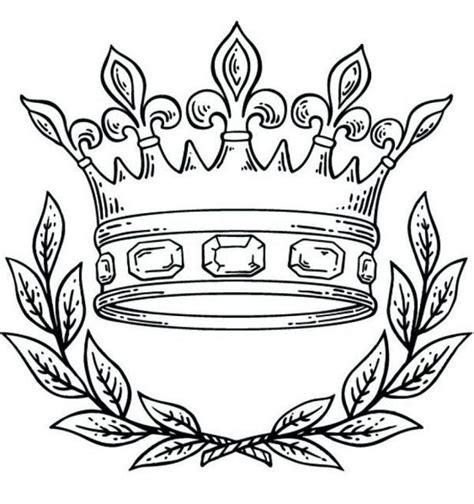 Useful Clip Art of Crown Coloring Pages Proper Intended for Kids ...