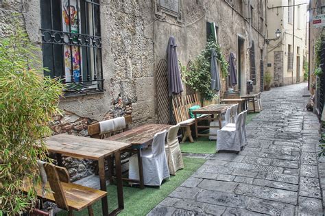 Tables In The Street Free Stock Photo - Public Domain Pictures