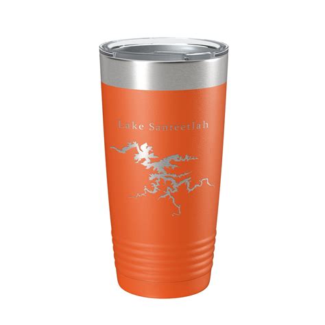 Lake Santeetlah Map Tumbler Travel Mug Insulated Laser Engraved Coffee Cup North Carolina 20 oz ...