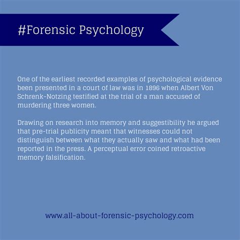 Forensic Psychology Information Guide