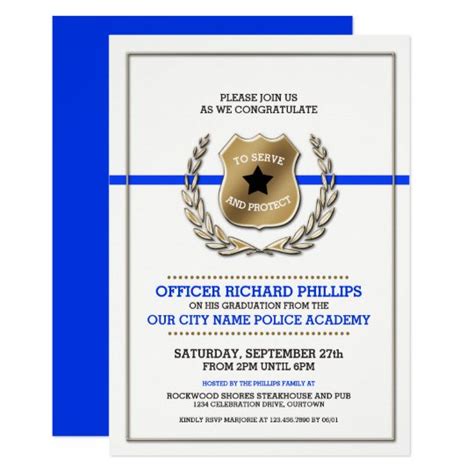 Police Academy Graduation Party Invitation | Zazzle.com