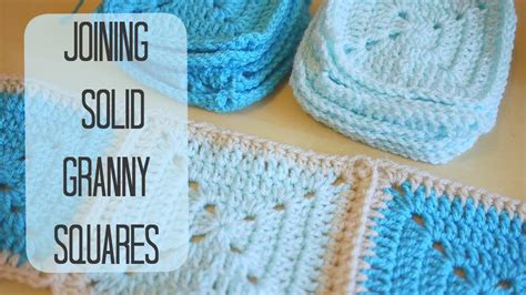 CROCHET: How to join solid granny squares | Bella Coco - YouTube