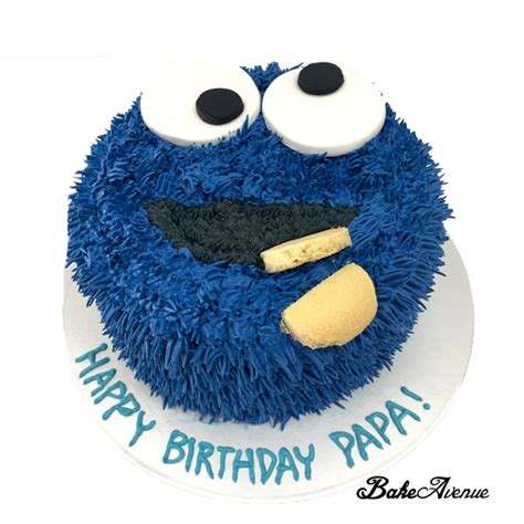 Sesame Street - Cookie Monster Face (Furry) Cake – BakeAvenue