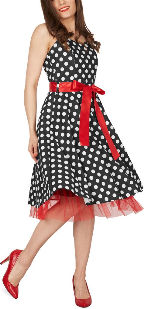 'Rhya' Vintage Polka Dot Rockabilly 1950's Swing Pin Up Prom Dress | eBay