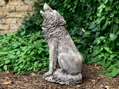 Stone Massive Wolf Statue Concrete Wolf Sculpture Handmade - Etsy UK