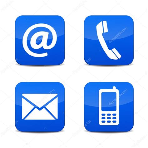 Contact Us Icons — Stock Vector © NiroDesign #72226779