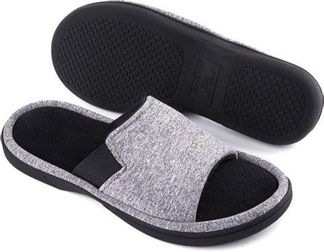 Amazon.com | RockDove Women's Flex-Fit Open Toe Memory Foam Slipper ...