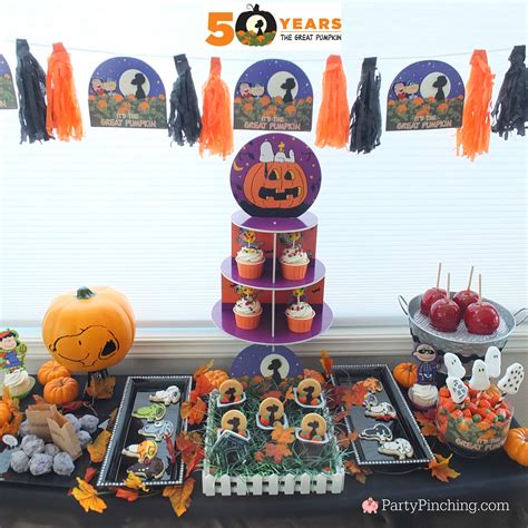 Great Pumpkin Charlie Brown Halloween Party ideas with Snoopy Peanuts