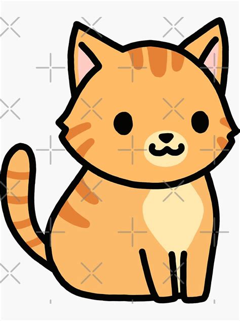 "Orange Tabby Cat" Sticker for Sale by littlemandyart | Redbubble