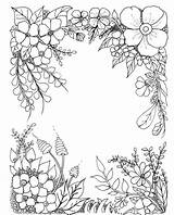 Borders Flower Border Coloring Pages Colouring Clipart Kids Printable  sketch template