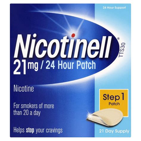 Nicotinell Nicotine Patch Stop Smoking Aid Step 1, 21 mg 24 Hour 21 Patches: Amazon.co.uk ...