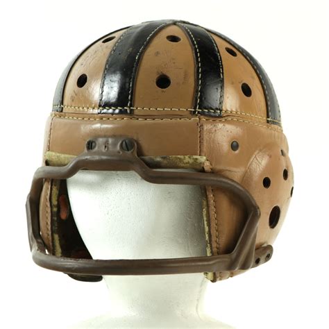 Lot Detail - 1940s Vintage Football Wilson Made Leather Helmet w/Early Facemask