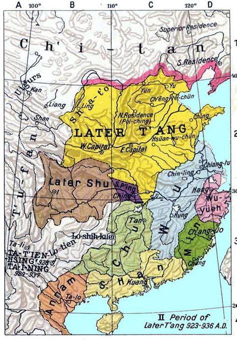 China History Maps - 907-960 Five Dynasties and Ten Kingdoms