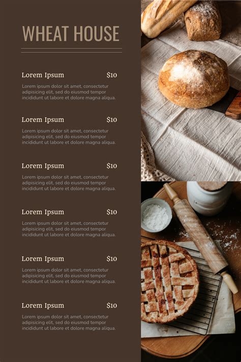 Bread Menu | Menu Template