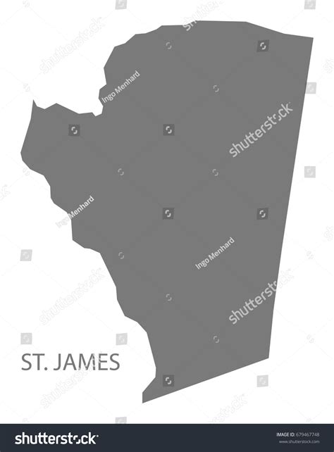 St James Jamaica Region Map Grey Stock Vector (Royalty Free) 679467748 ...